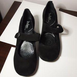 Shoes Indigo mary jane, black suede, 7 us